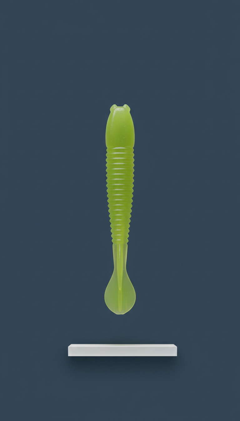 Soft Worm in Electric Lime Color